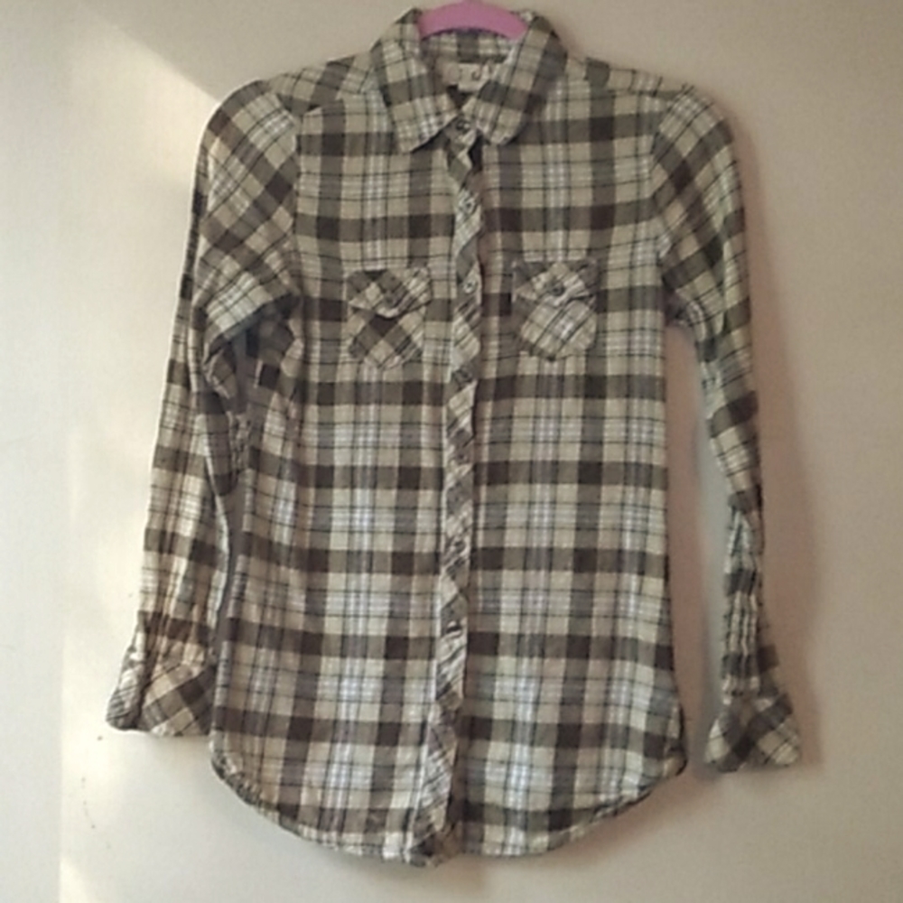 OP Brown plaid shirt